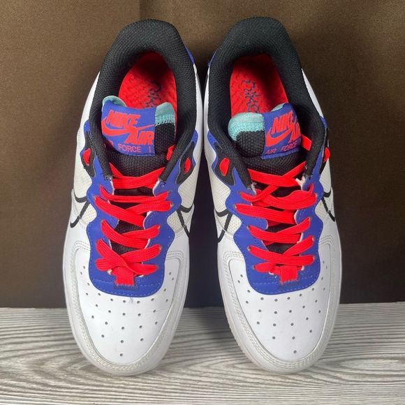 Nike Air Force 1 React GS 'Astronomy Blue Laser Crimson' Sneaker Shoe Womens 7.5 - Picture 8 of 11